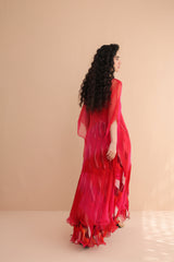 Rose & Pink Bling Kaftaan with Dress set
