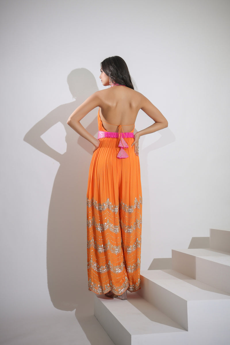 Haseena jumpsuit in orange