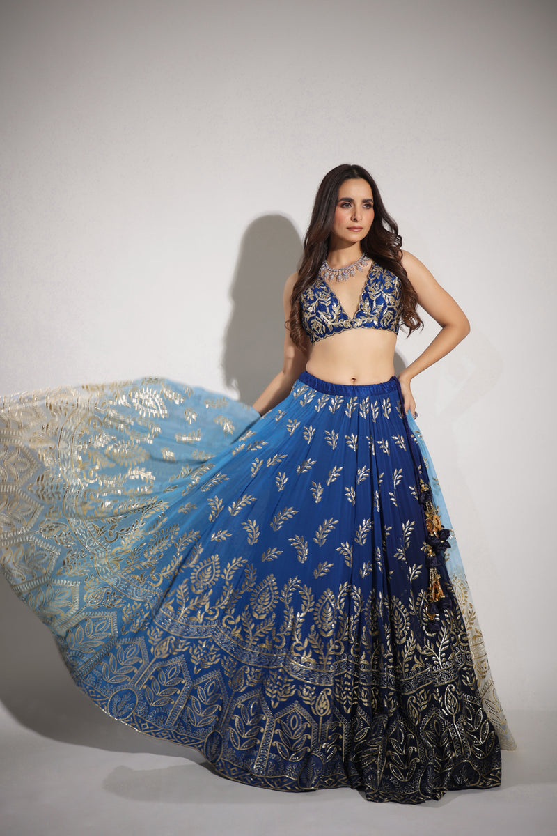 Haseena manike ombre lehenga