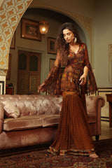 Dilruba Coco Dhaani Sequinned - Tunic Sharara set