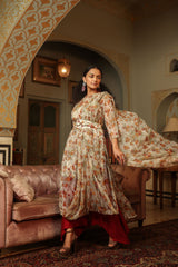 Dilruba exaggerated draped kurta set