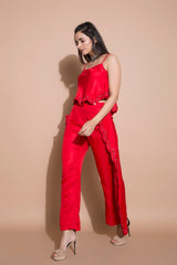 Embroidered Singlet with Scalloped Edge Fall Pants-Western-Pallavi Jaipur