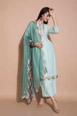 Jade Green Kurta Set-Indian wear-Pallavi Jaipur