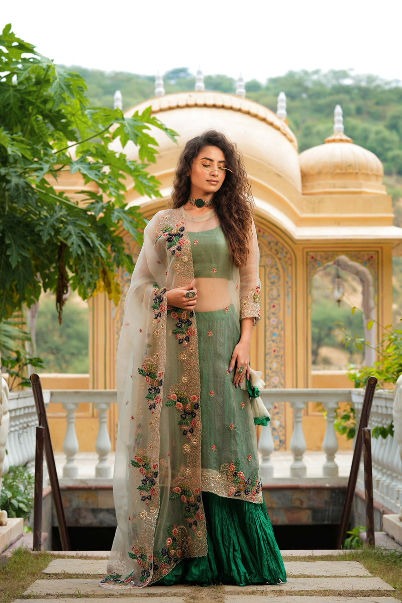 Dilruba ivoreen crush skirt kurta set