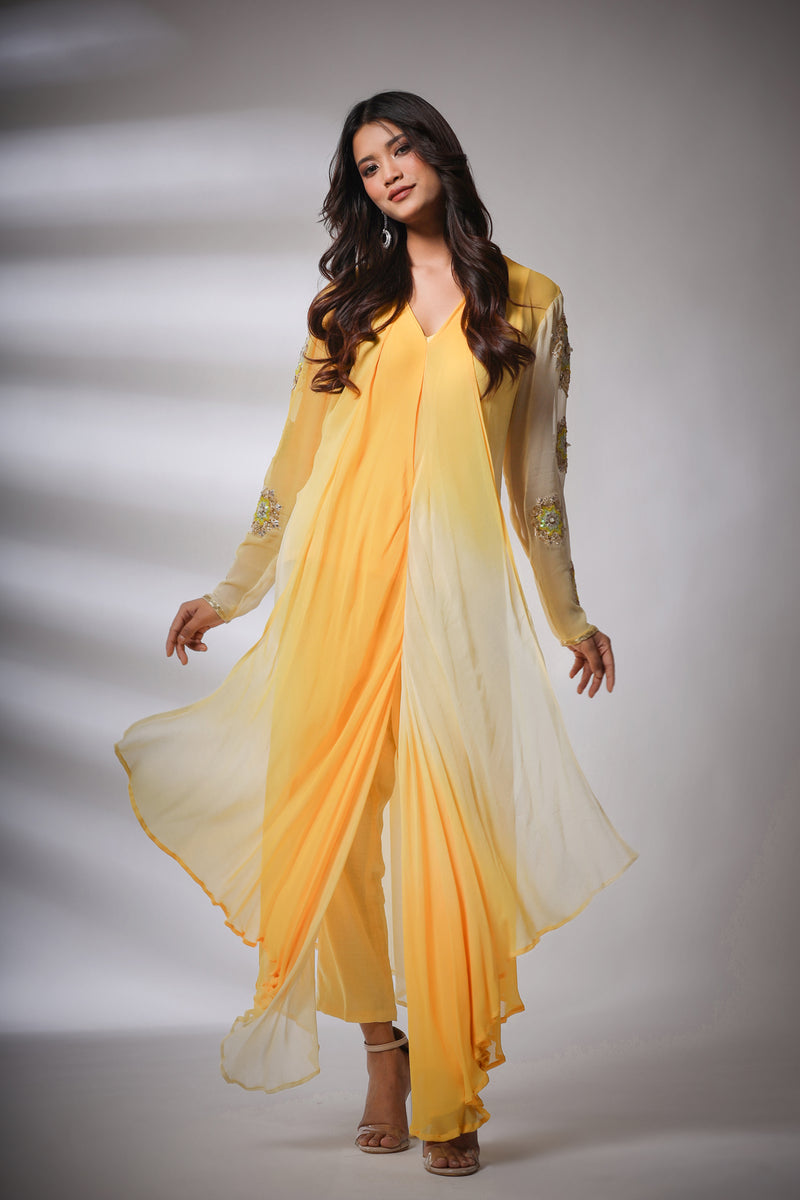 Haseena Leheriya set in Yellow