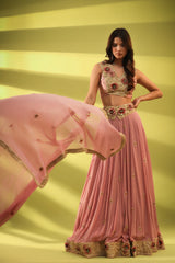 Haseena metallic mauve lehenga set