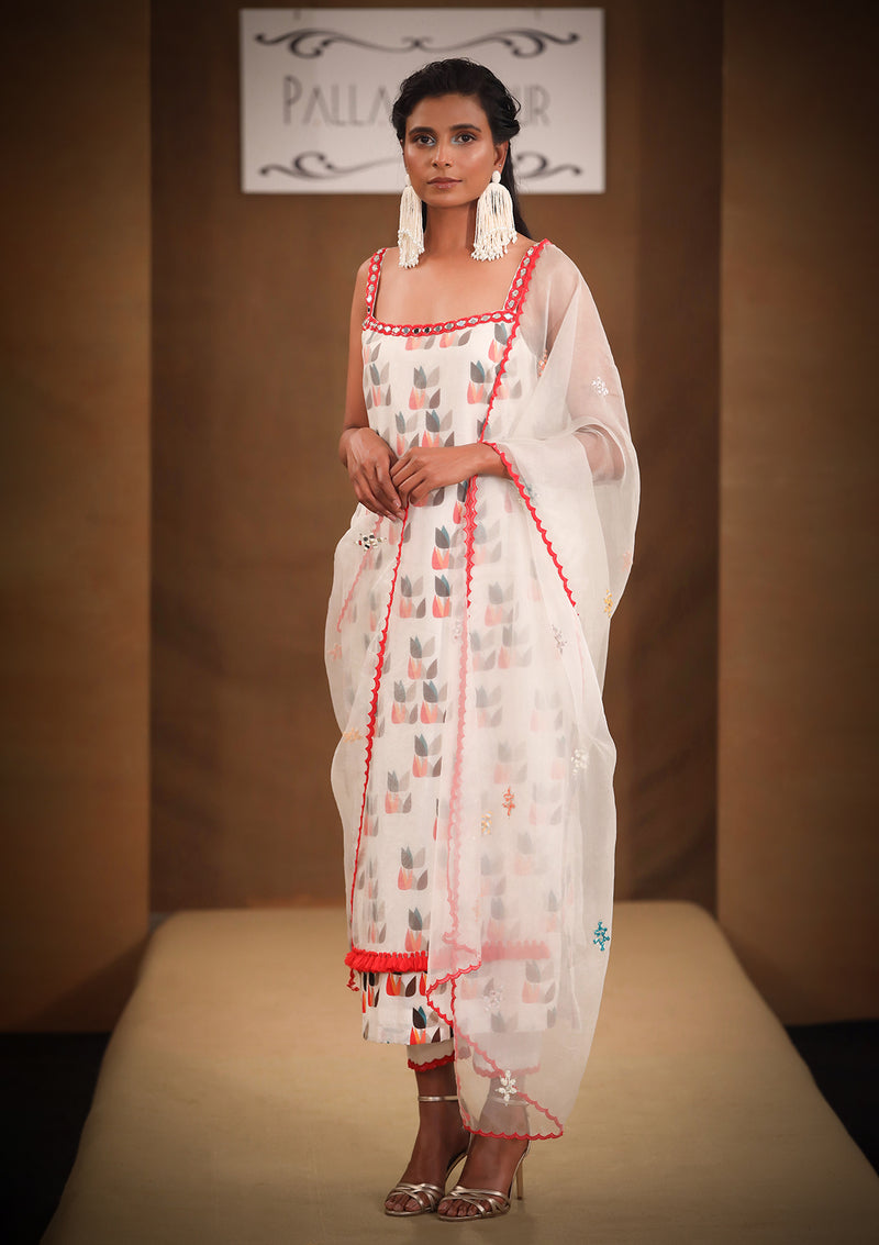 Nyra Off white Sheer-N-More Kurta Set