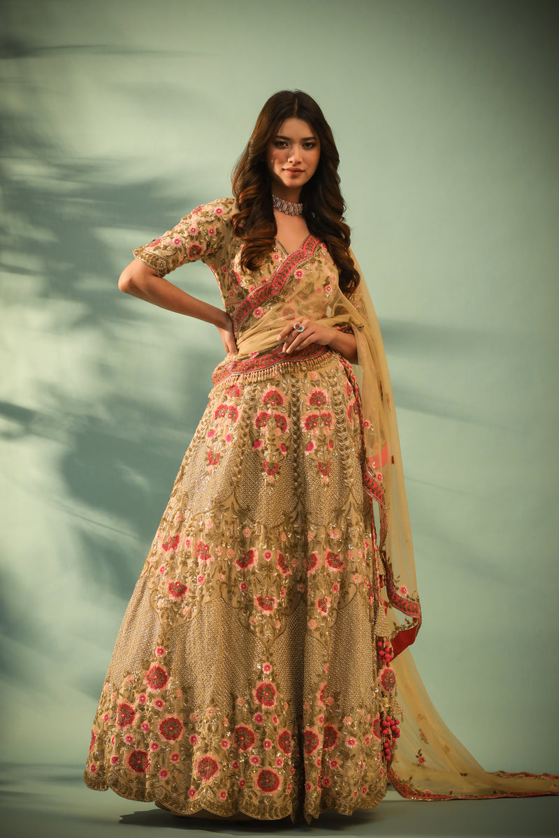 Haseena sunehra sitara mehraab lehenga set