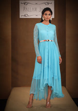 Sophie turquoise tier dress