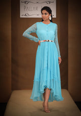 Sophie turquoise tier dress