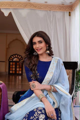 Karishma Tanna in Blue Ombre lehenga set