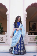 Karishma Tanna in Blue Ombre lehenga set